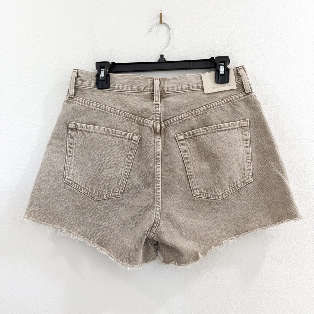 Citizens of Humanity 100% Cotton Marlow High Rise Denim Shorts Frosted Tan 28 - Picture 6 of 9